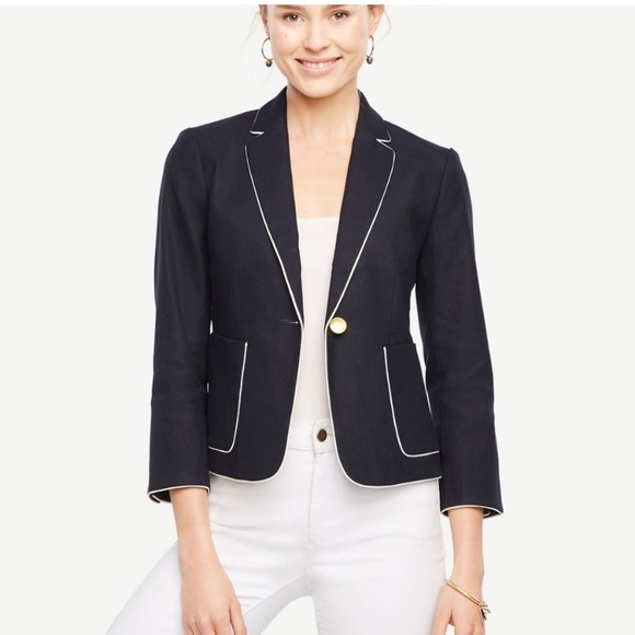 Ann Taylor Blazer Navy Size 6 - Picture 1 of 15